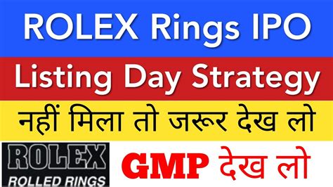 rolex rings ipo listing